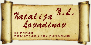 Natalija Lovadinov vizit kartica